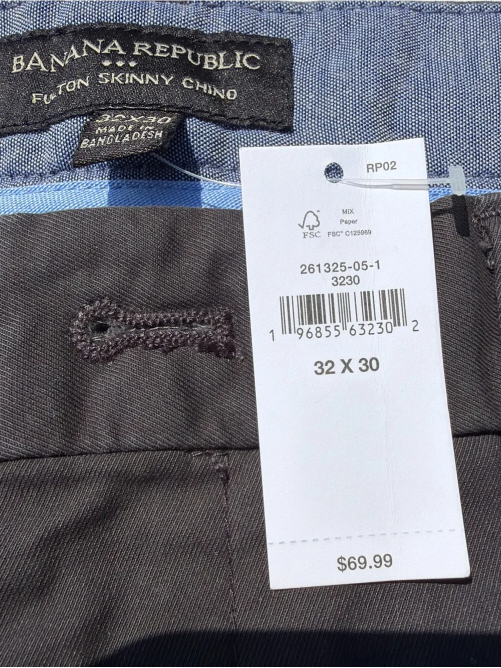 Banana Republic Men's Casual Pants, Fulton Skinny Chino, Slim-Fit Tapered Leg NW